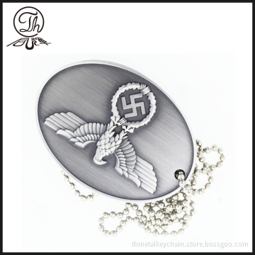 Army Eagle logo dog tag for Antique finish